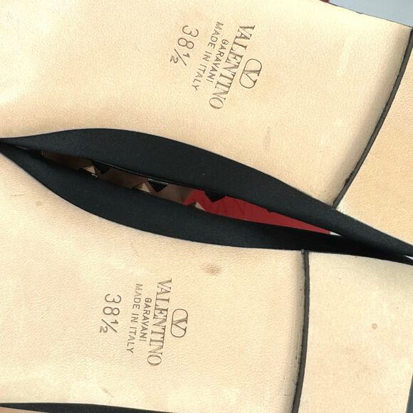 VALENTINO GARAVANI Black Rockstud Ballerina Flat Nero 38.5 - Picture 9 of 15